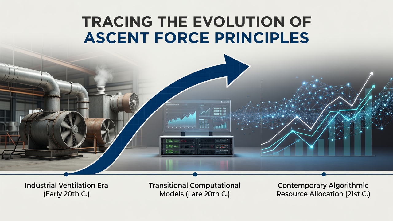 Tracing the Evolution of Ascent Force Principles from Industrial Ventilation to Contemporary Algorithmic Resource Allocation Models